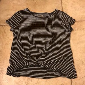 Black and white Striped T-shirt.